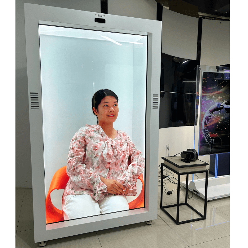 86 Inch 3D Hologram Box 4K Transparent LCD Interactive Touch Screen Display