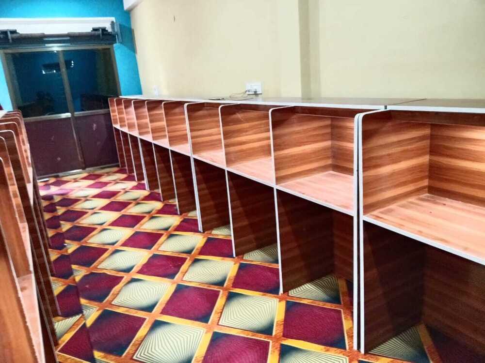 Wooden Library Study Table Without Storage