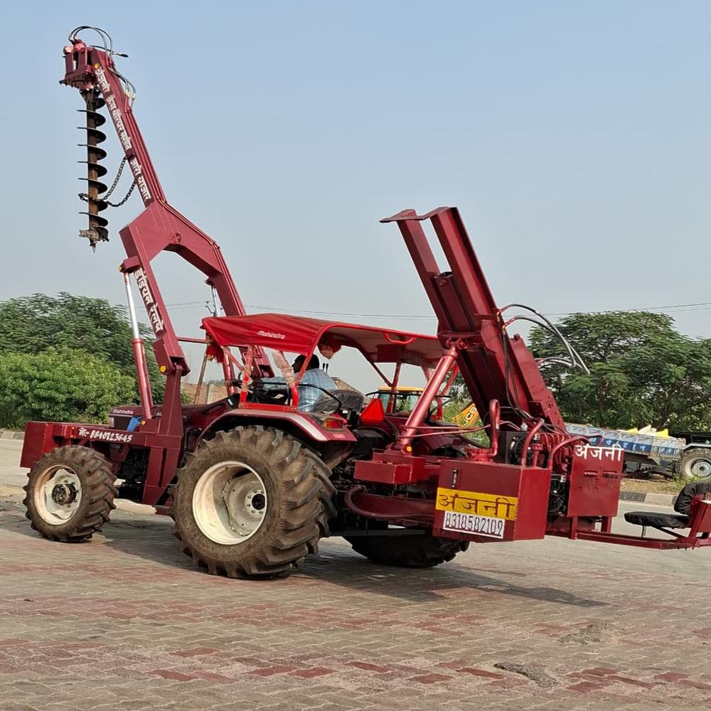Crash Barrier Installation Machine - High-strength Steel, 5900x2200x2750 Mm, Yellow & Black | Crawler Mounted, Hydraulic Drive, 55 Hp Diesel Engine, Ergonomic Safety Cabin