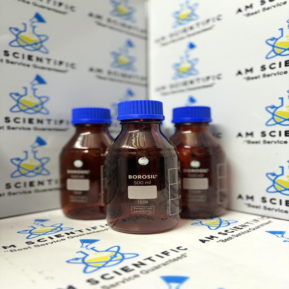 Reagent Bottles Narrow Mouth With Screw Cap Amber 500ml