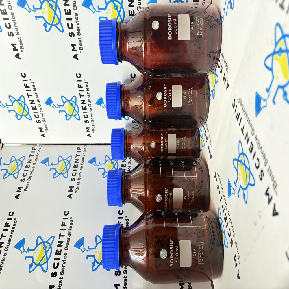 Reagent Bottles Narrow Mouth With Screw Cap Amber 500ml