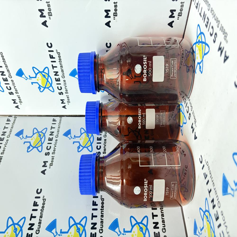 Reagent Bottles Narrow Mouth With Screw Cap Amber 500ml