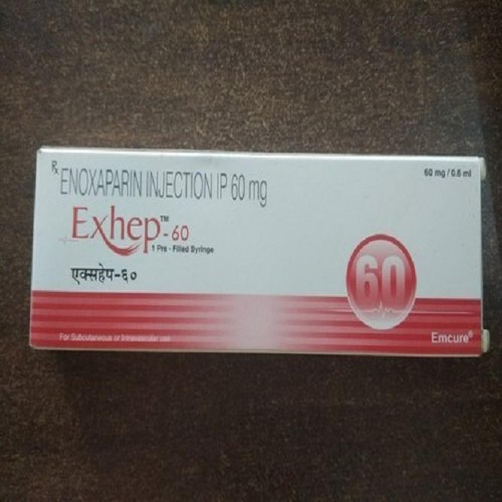 Exhep 60 Mg Injection - Anticoagulant Solution For Subcutaneous Use, Prevents Blood Clots In Dvt And Pulmonary Embolism