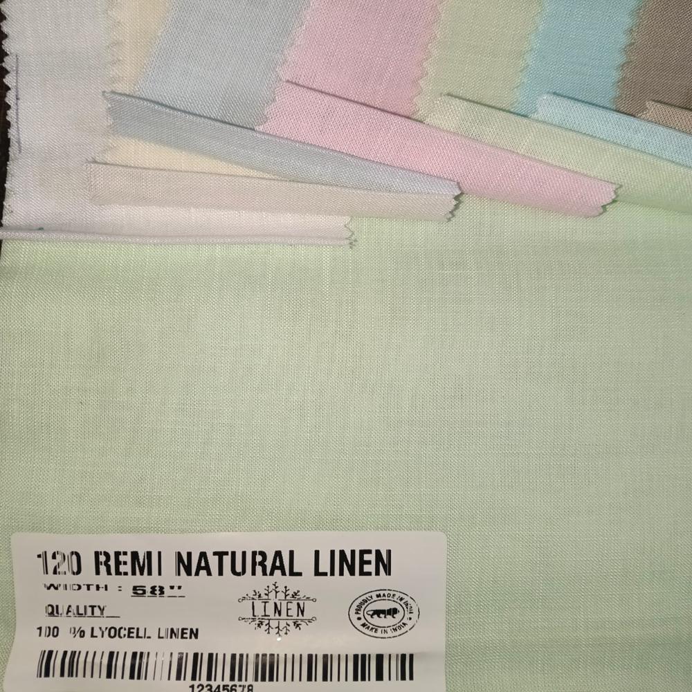120 Remi Cotton Linen Shirting Fabric 58" - Attributes: Washable