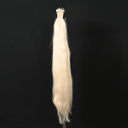 18 Inches Single Drawn Weft Remy Hair Bleached Hair Wig