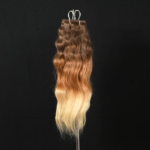20 Inches Single Drawn Weft Remy Hair Bleached Hair Wig