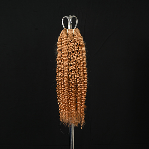 22 Inches Single Drawn Bulk Remy Hair Bleached Hair Wig