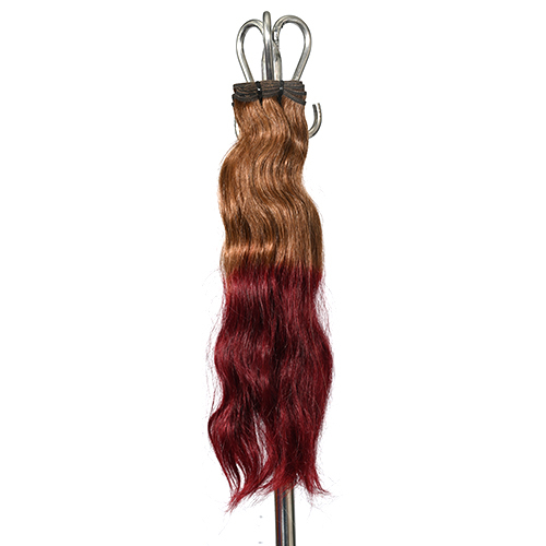 22 Inches Single Drawn Bulk Remy Hair Bleached Hair Wig