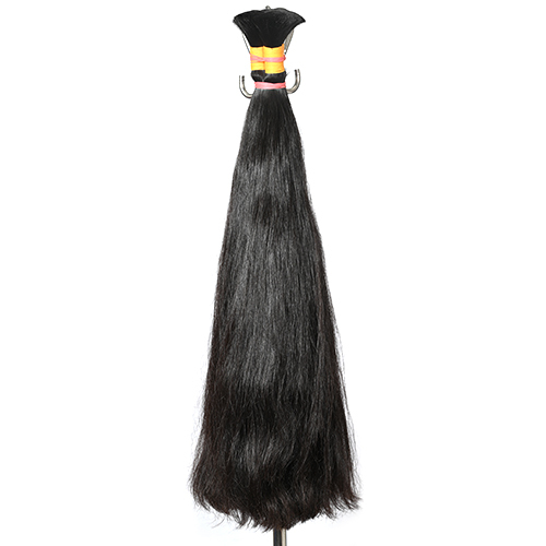22 Inches Double Drawn Bulk Remy HHair  Natural Straight Hair Wig