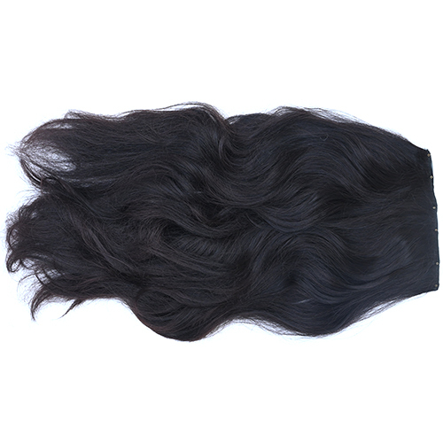 22 Inches  Natural Wavy Clip On Extension Virgin Hair Hair Wig