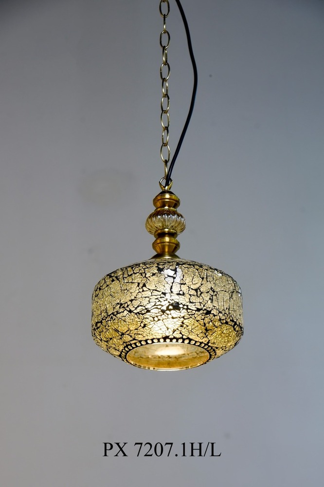 Black Tafan Glass Hanging Lamp