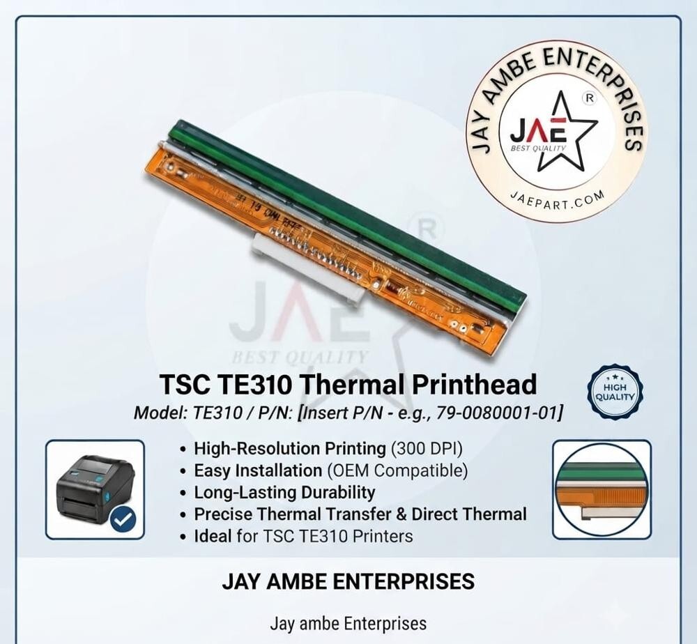 Tsc Te310 Thermal Printer Head - Capacity: High-Resolution Printing (300 Dpi)