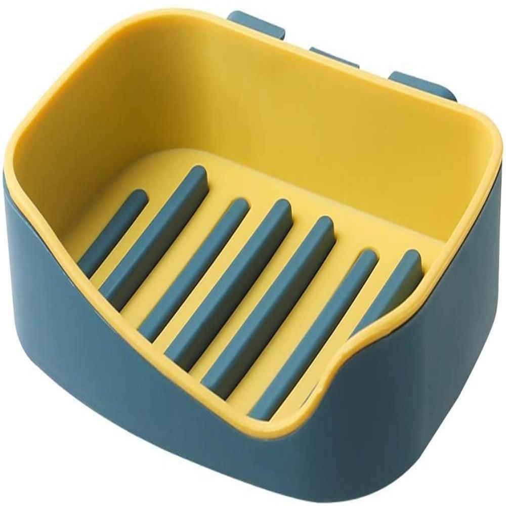 Wall Mounted Plastic Soap Dish Adhesive Soap Holder Tray