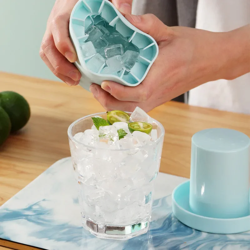 Silicone Ice Cubes Bucket Cylinder Ice Cube Making Mould