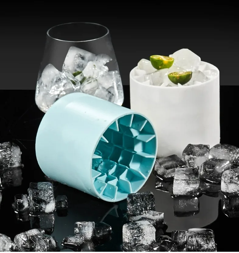 Silicone Ice Cubes Bucket Cylinder Ice Cube Making Mould