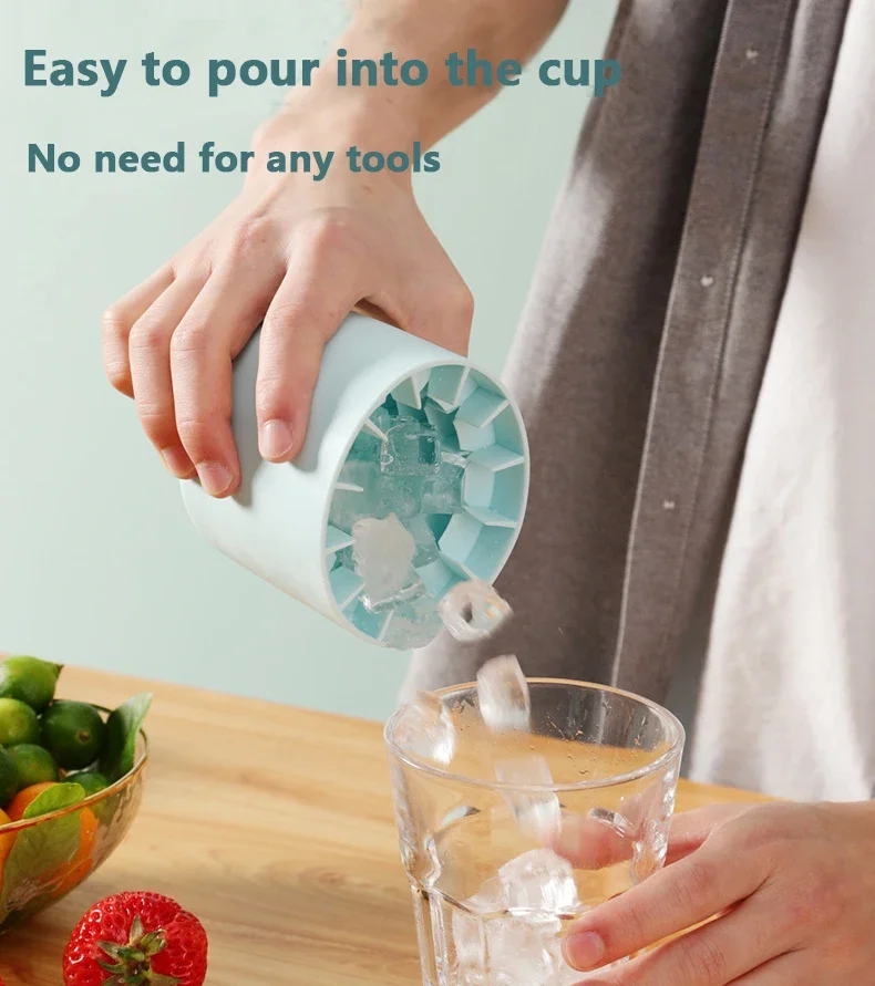 Silicone Ice Cubes Bucket Cylinder Ice Cube Making Mould