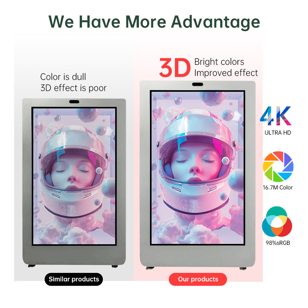 86 Inch Transparent LCD Display Cabinet 3D Hologram Interactive Digital Showcase