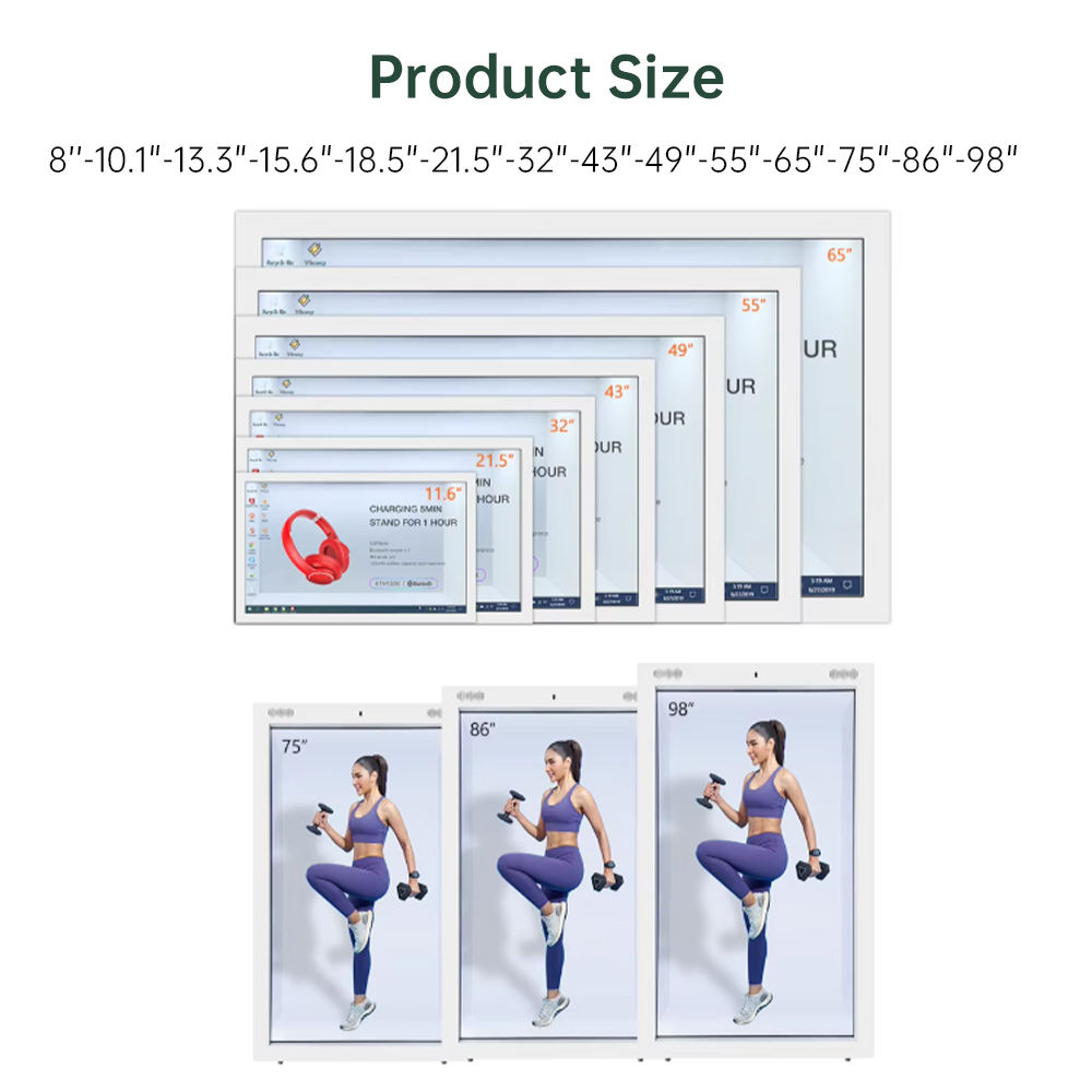 86 Inch 3D Holographic Product Showcase Transparent LCD Interactive Display