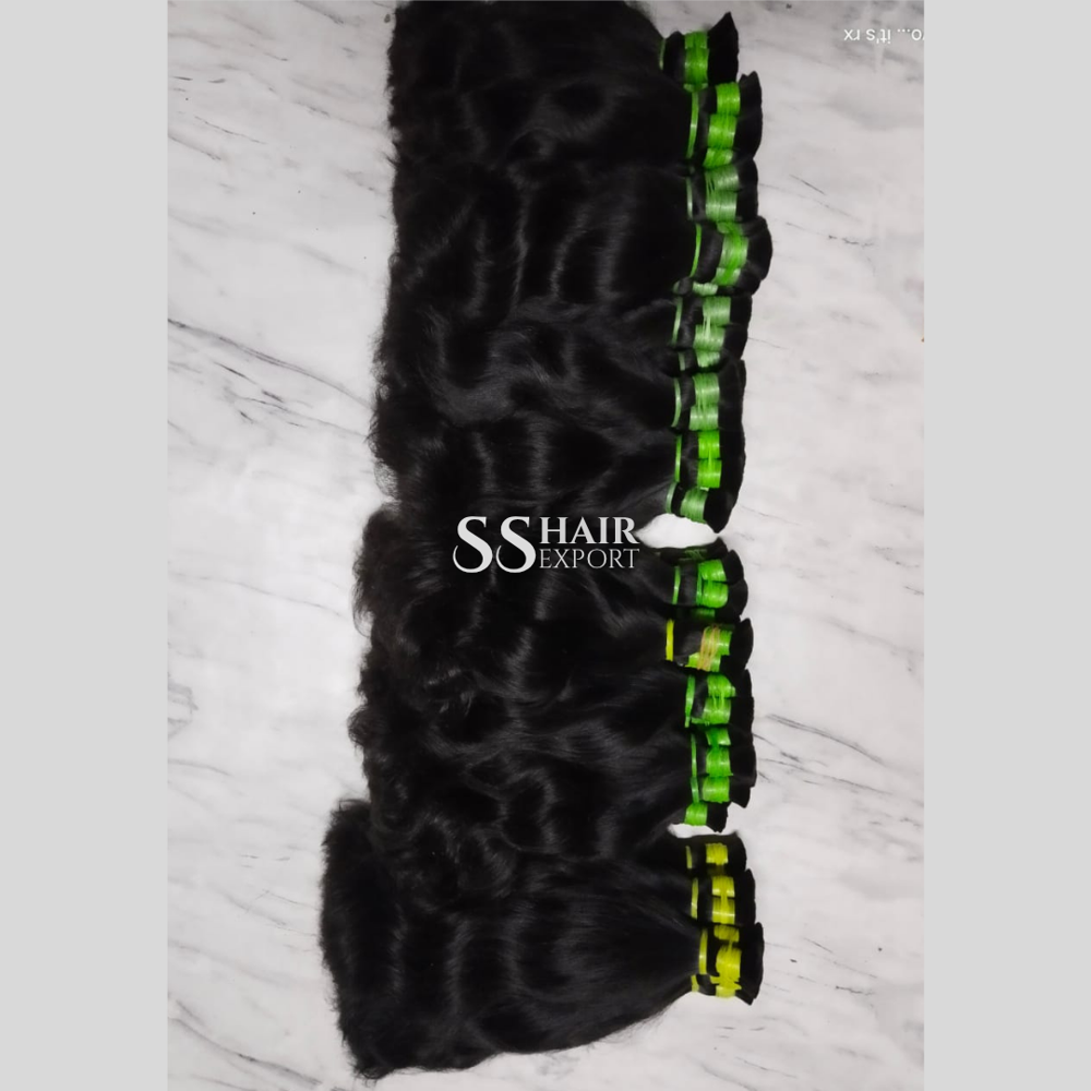 Non-Remy Double Drawn Indian Raw Hair Bulk Human Hair Supplier