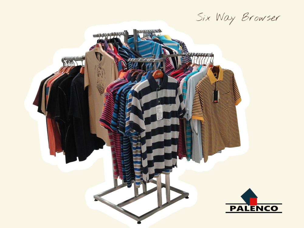 6 Way Parallel Garment Display Stand