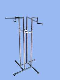 4 Way Stainless Steel Garment Display Stand