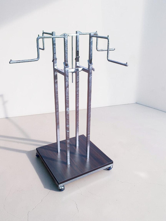 4 Way Stainless Steel Garment Display Stand