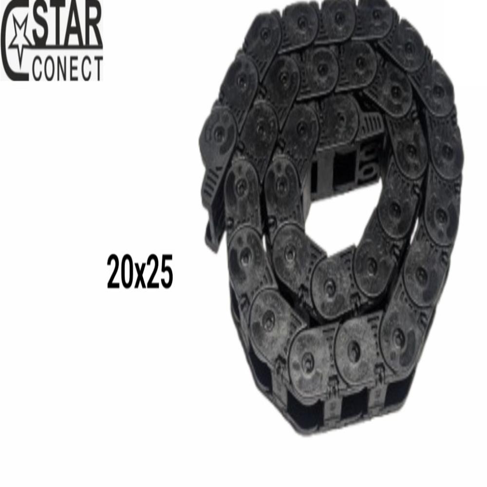 Cable Drag Chain 20x25xr40 - Nylon-66, Inner Height 20mm, Outer Height 29mm, Black Color, Temperature Range -30â°c To 130â°c, 1 Year Warranty