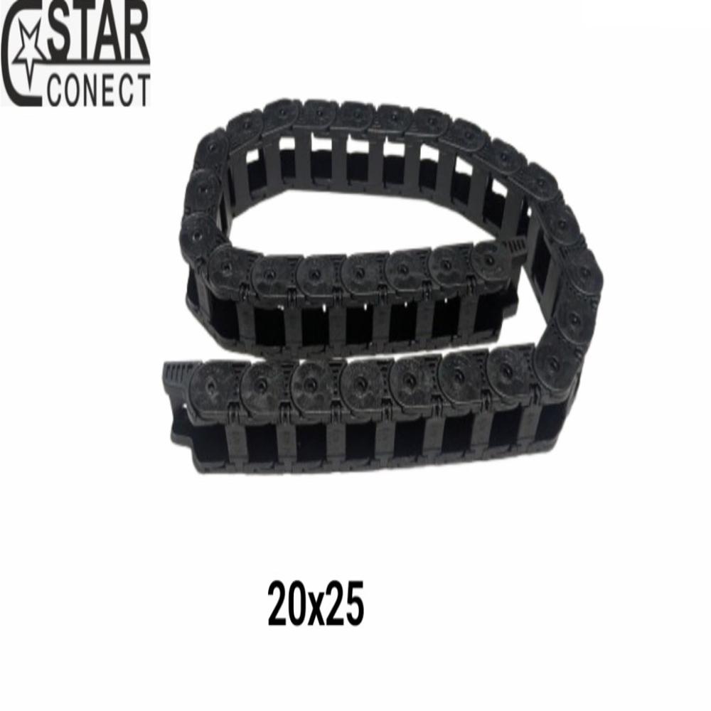 Cable Drag Chain 20x25xr40 - Nylon-66, Inner Height 20mm, Outer Height 29mm, Black Color, Temperature Range -30â°c To 130â°c, 1 Year Warranty