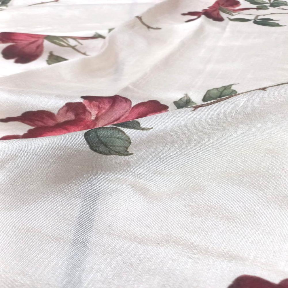 Printed Raw Silk Fabric By Fabric Diary