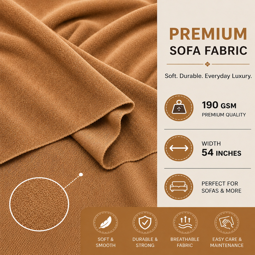 Premium Velvet Fabric for Curtains, Sofa Upholstery & Cushion Covers | 54 Inch Width | Sold by Meter | Unstitched Cut Length