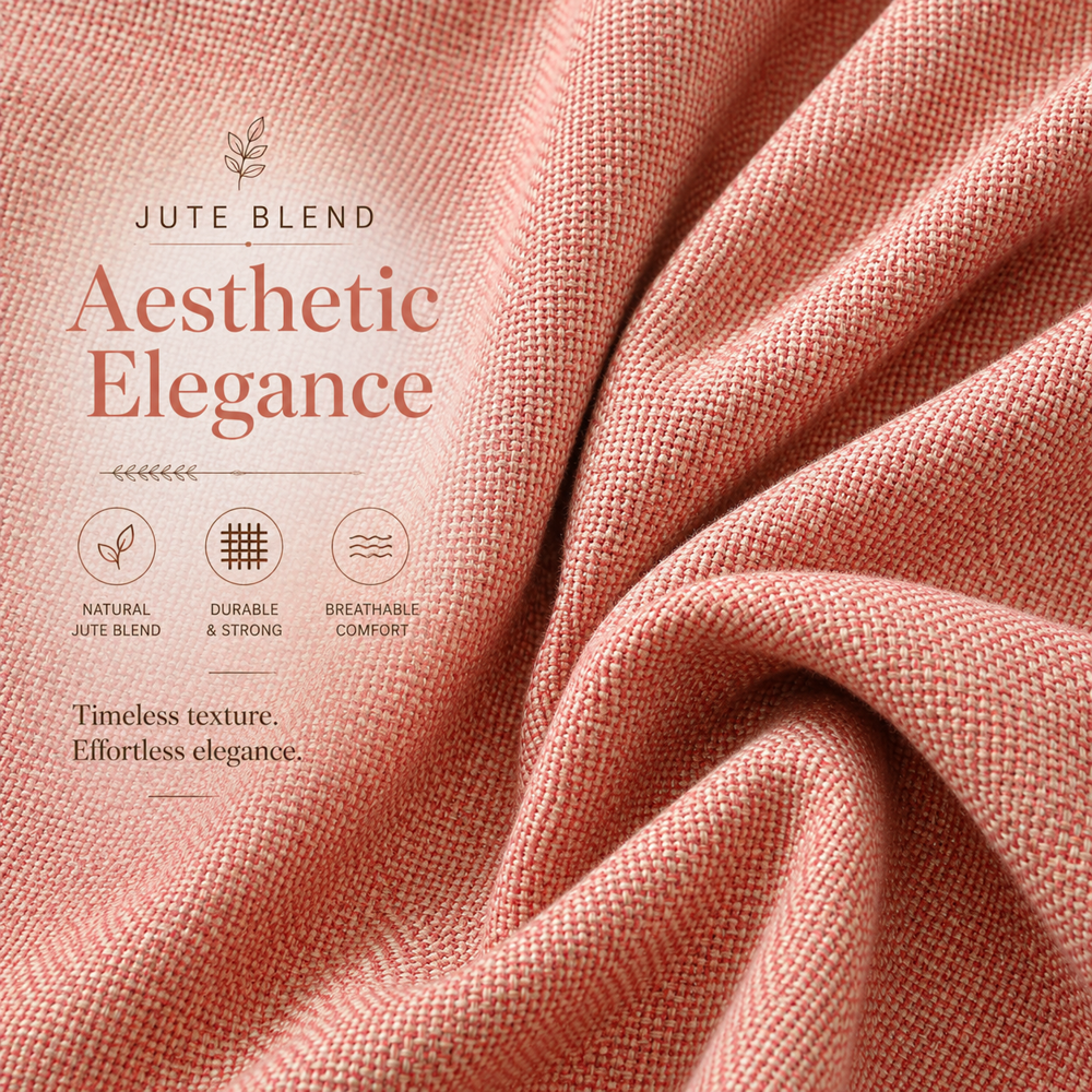Peach Jute Sofa Fabric