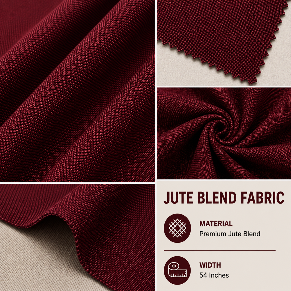 Plain Jute Blend Sofa Fabric