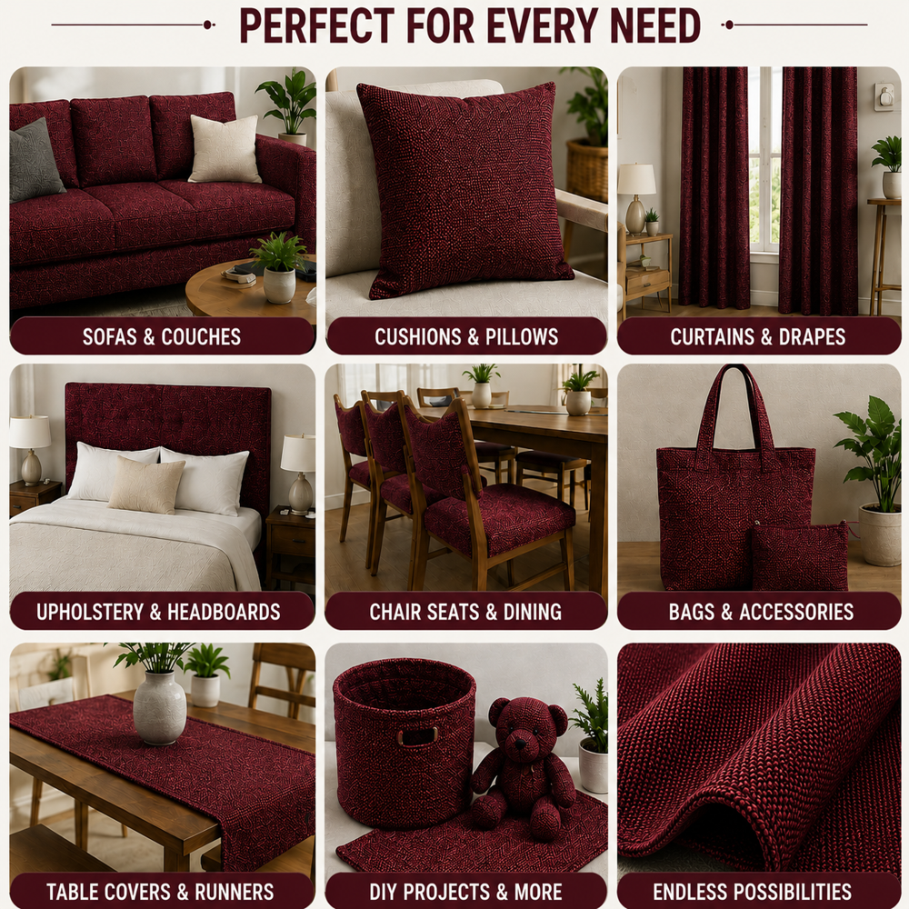 Plain Jute Blend Sofa Fabric
