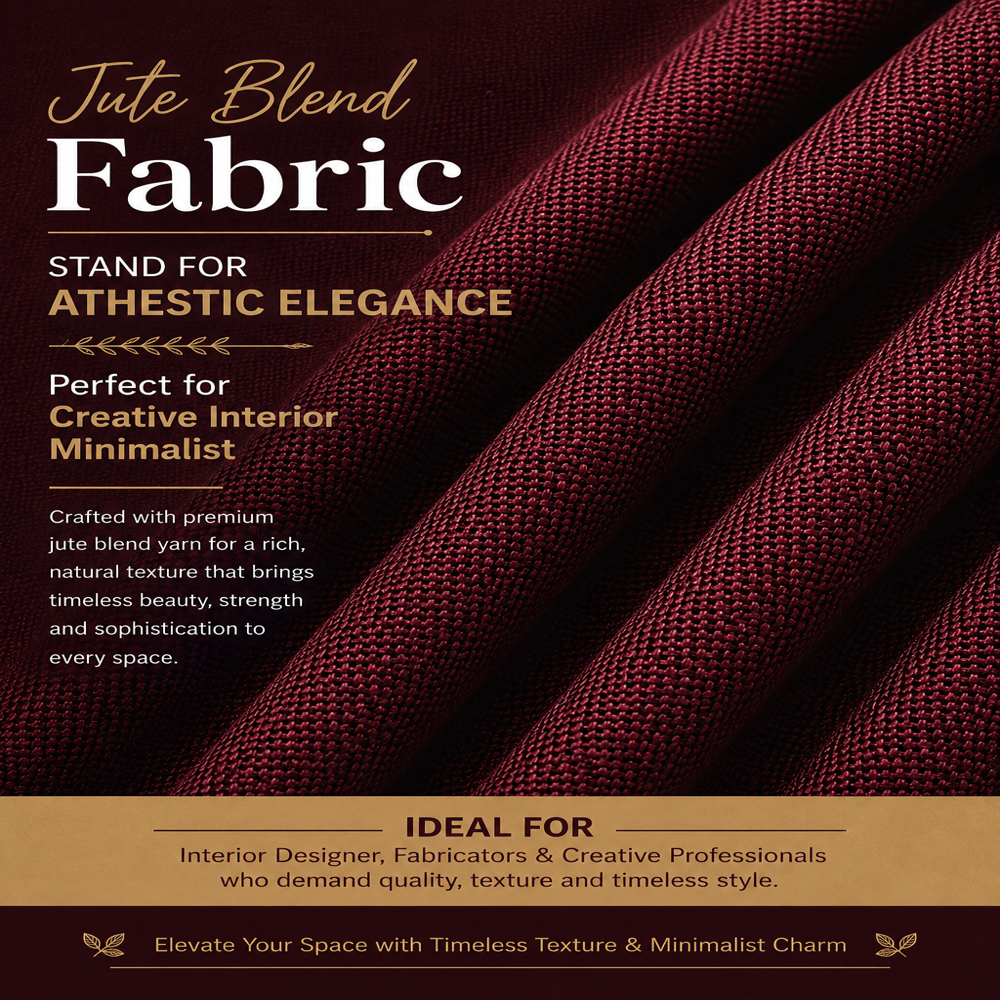 Plain Jute Blend Sofa Fabric