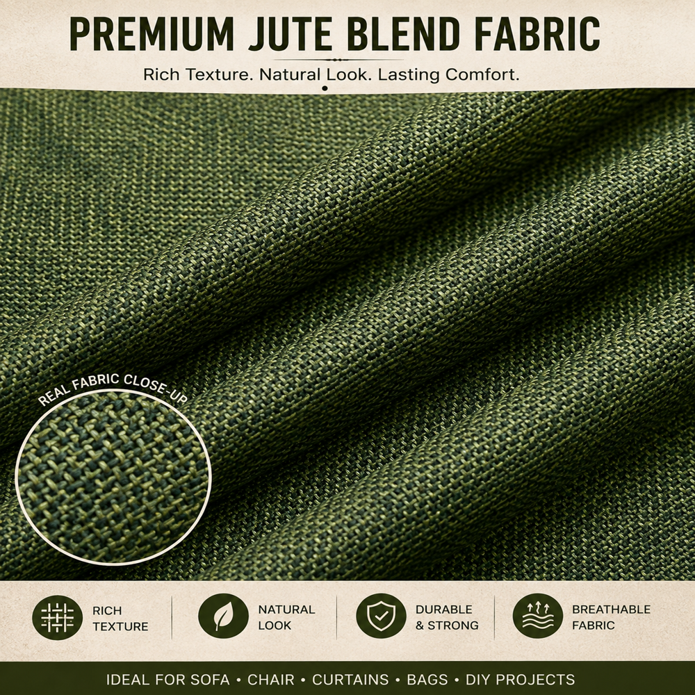 Green Jute Sofa Fabric