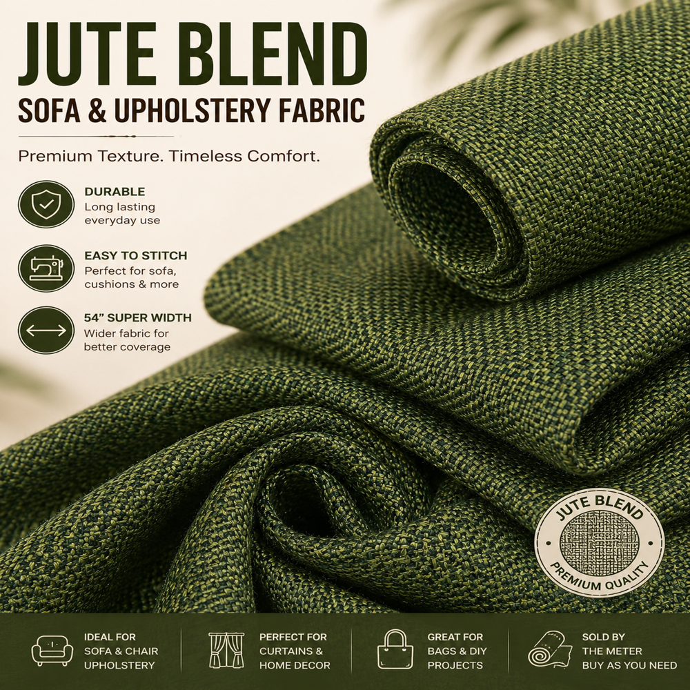 Green Jute Sofa Fabric