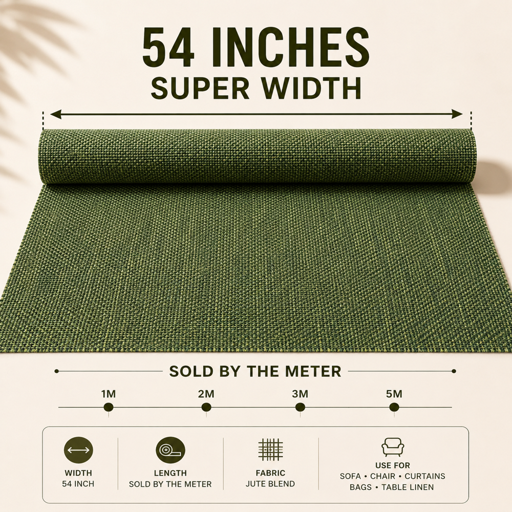 Green Jute Sofa Fabric