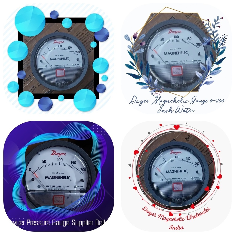 Dwyer Magnehelic Differential Pressure Gauge 0200 Inch of Water Supplier & Wholesaler India