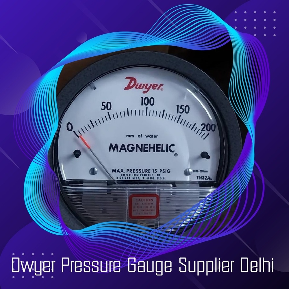 Dwyer Magnehelic Differential Pressure Gauge 0200 Inch of Water Supplier & Wholesaler India