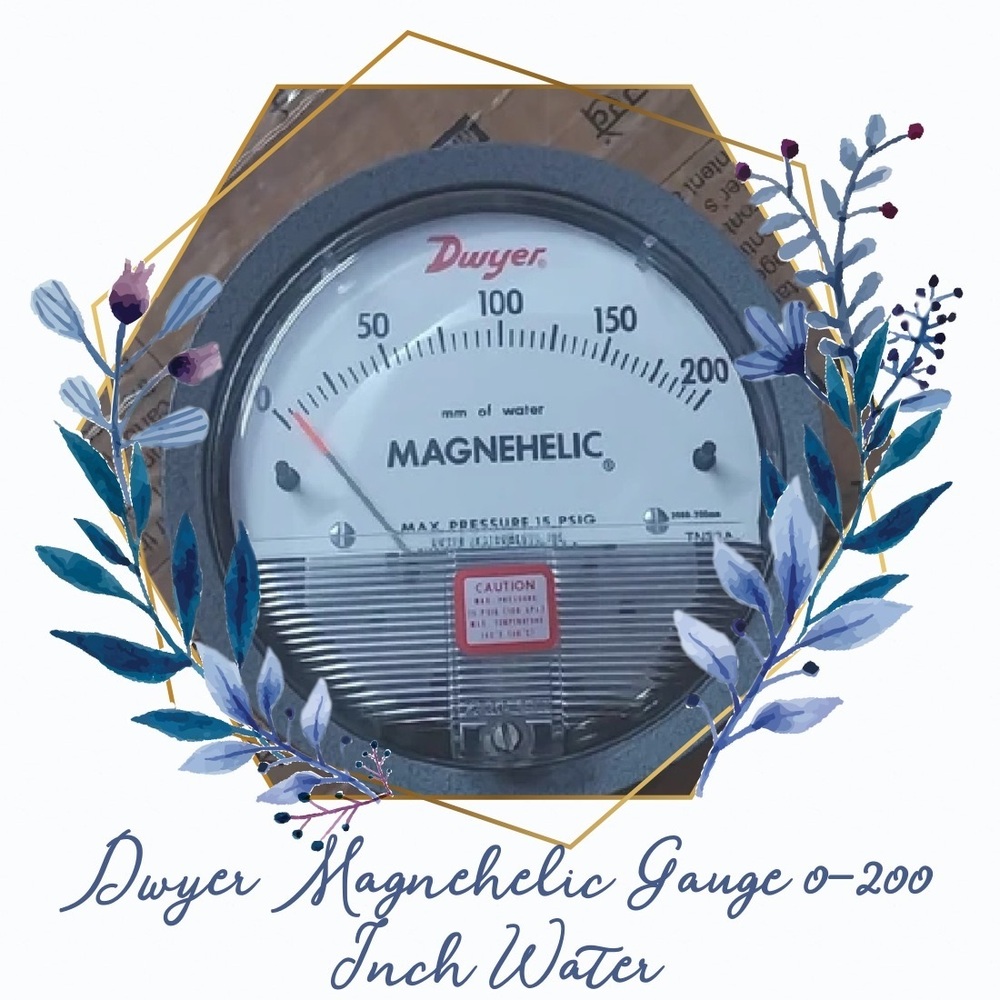 Dwyer Magnehelic Differential Pressure Gauge 0200 Inch of Water Supplier & Wholesaler India