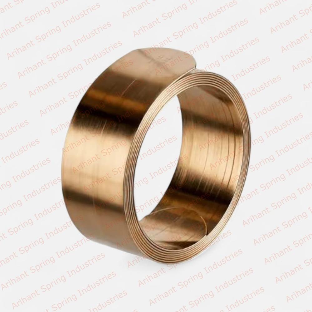 Constant Force Spring For Solderless Connections - Stainless Steel 301, 250x9.5 Mm, Copper Brown | 10 N Load, 0.1 Mm Wire Diameter, Electro-galvanized Surface