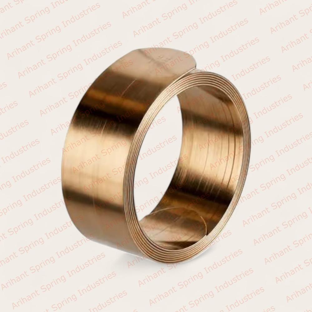 Constant Force Spring For Solderless Connections - Stainless Steel 301, 250x9.5 Mm, Copper Brown | 10 N Load, 0.1 Mm Wire Diameter, Electro-galvanized Surface