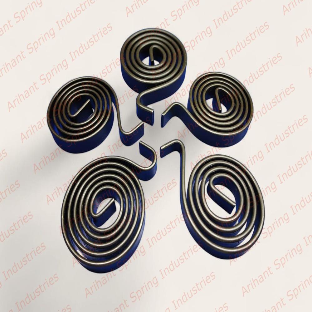 Window Regulator Spiral Spring - Carbon Steel, 600x9.5 Mm, Black | Torsion Load, Zinc Plated, 30000 Cycles