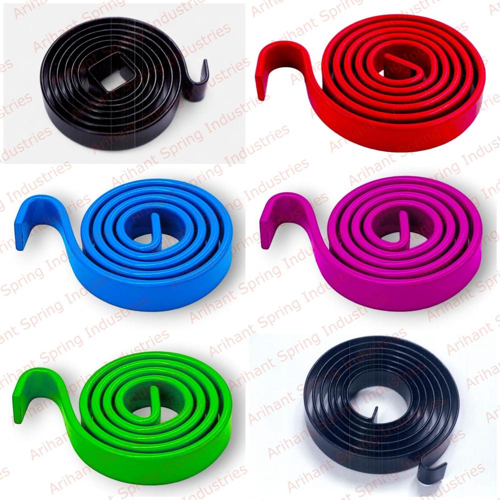 Window Regulator Spiral Spring - Carbon Steel, 600x9.5 Mm, Black | Torsion Load, Zinc Plated, 30000 Cycles