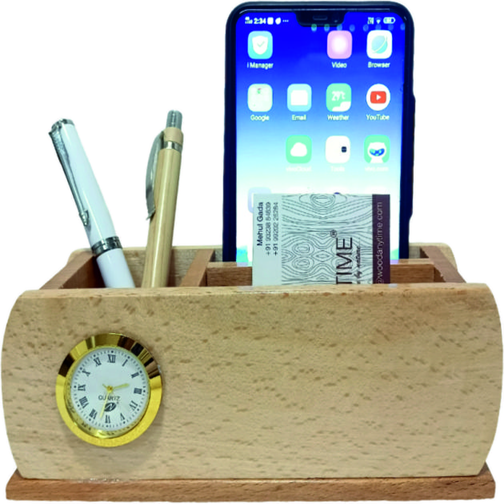 Natural Wood Pen Stand 2039 - Application: Corporate Gifts