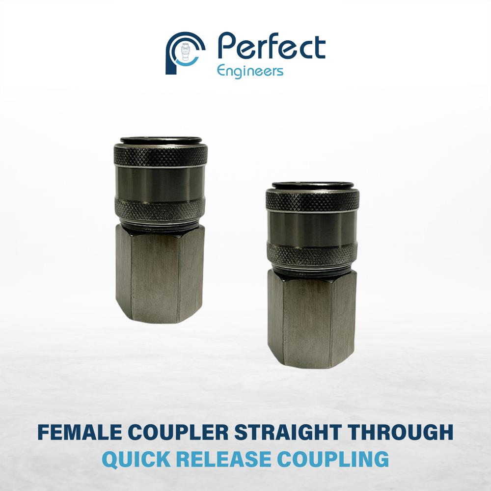 Female Coupler Straight Through Quick Release Coupling
