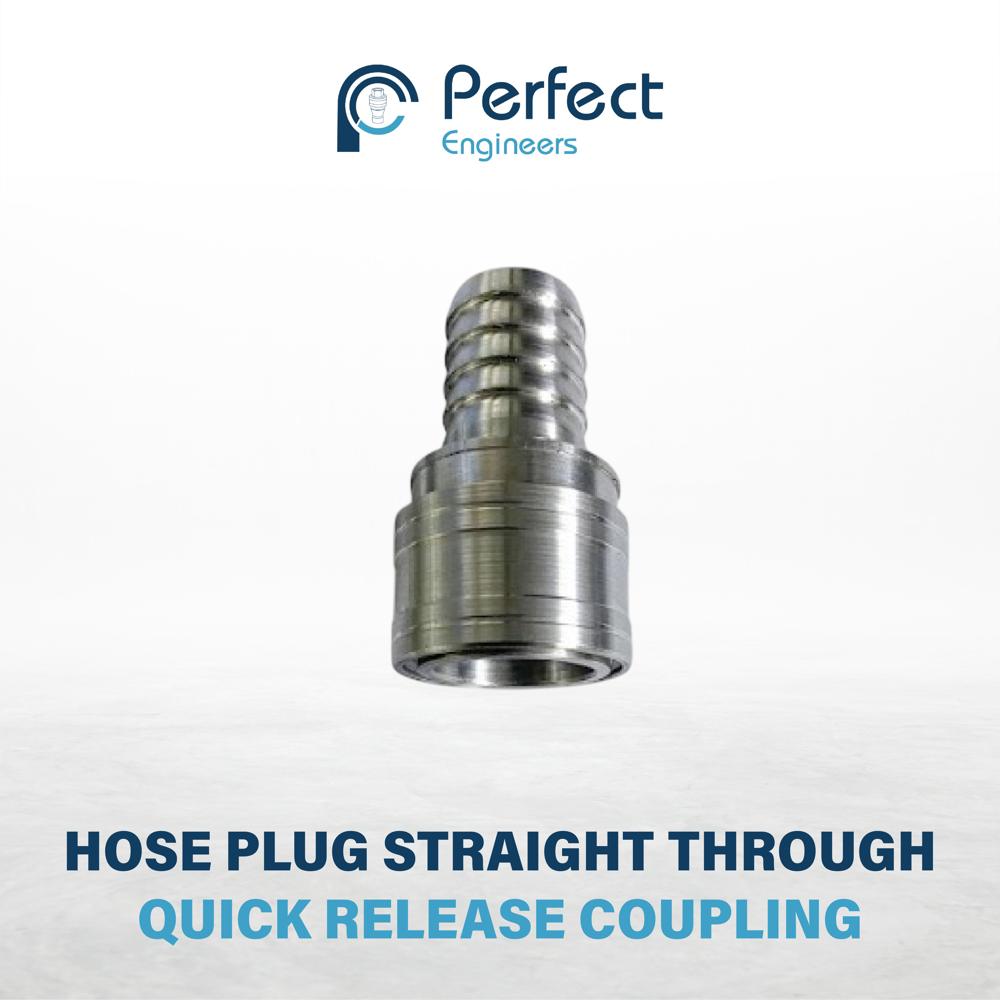 Hose Plug Straight Through Quick Release Coupling