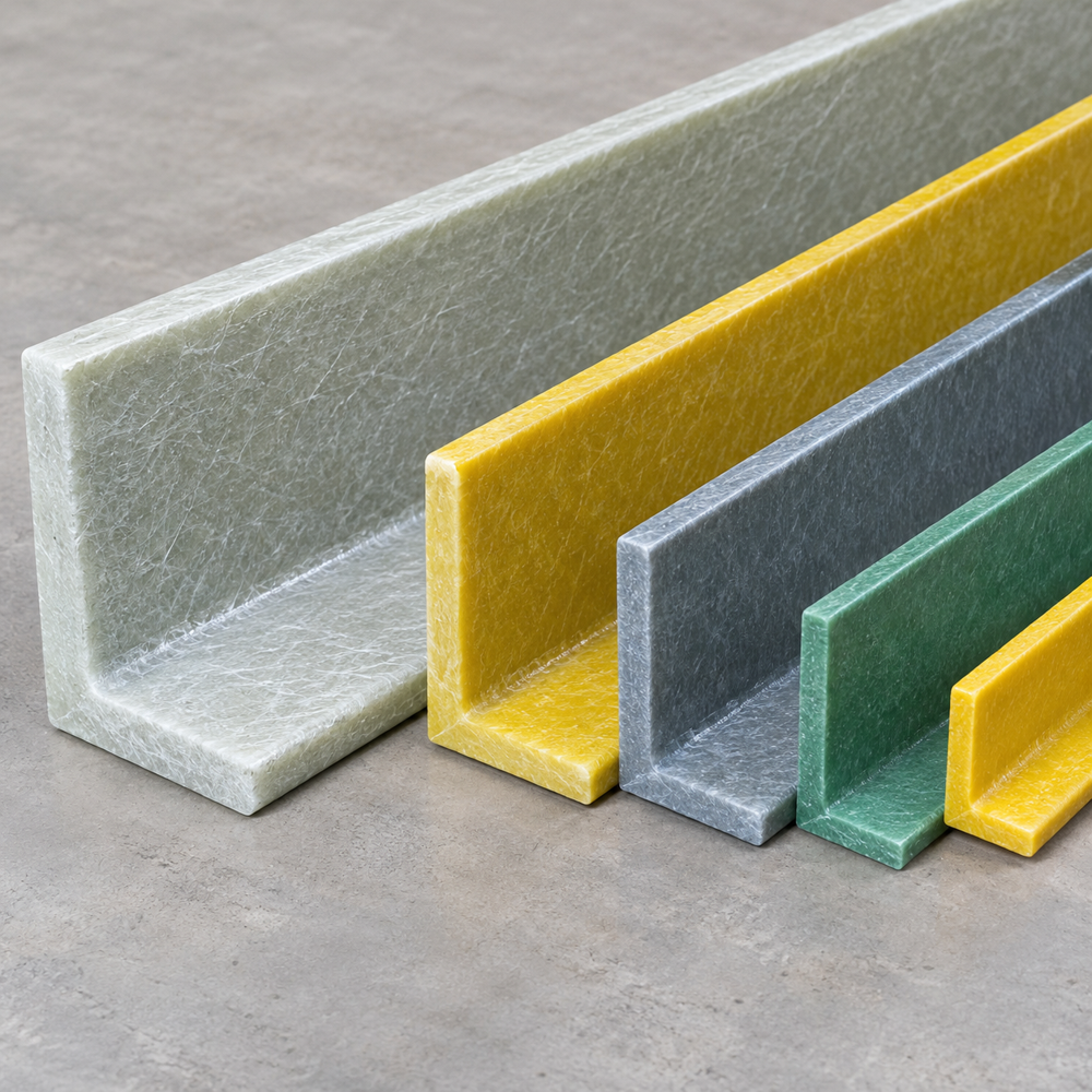Frp Pultruded Angles - Color: Yellow & Grey Custom Color As Per Customer Request