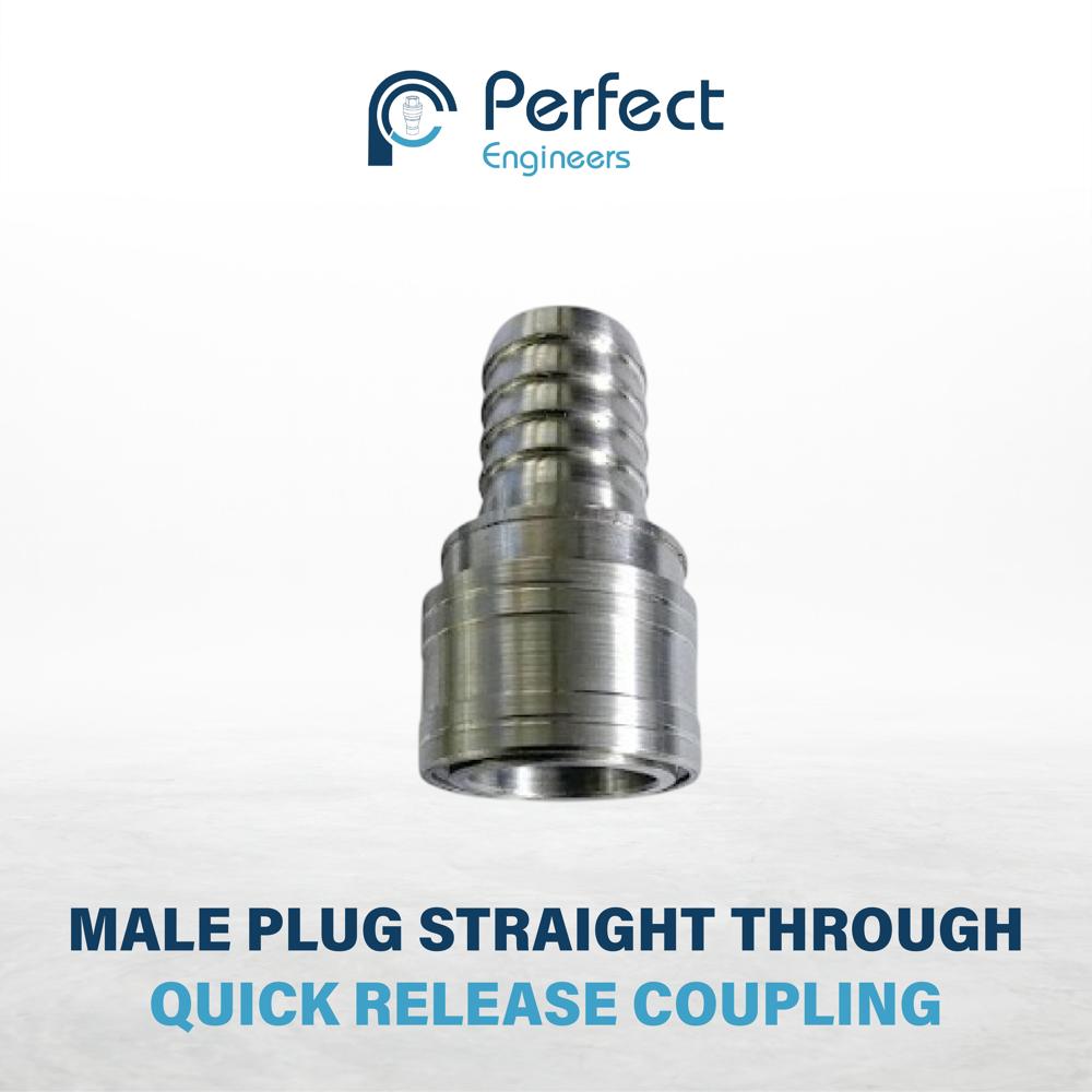 Male Plug Straight Through Quick Release Coupling