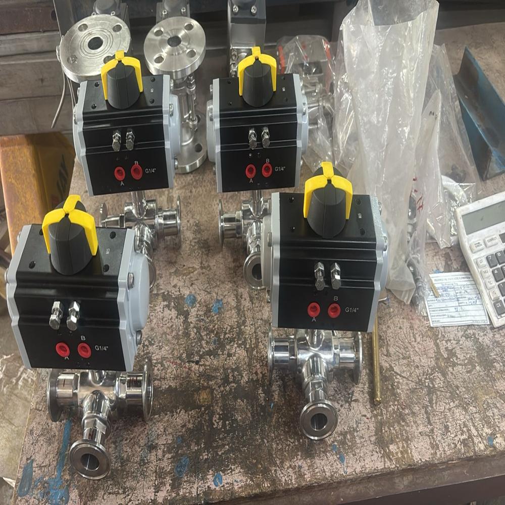 Pneumatic Ball Valves - Stainless Steel Ss304/ss316, Dn15-dn200, Pn16-pn40, Ptfe/rptfe/graphite Sealing, Flanged/threaded/welded Connections, Double/single Acting Actuators, Iso 5211 Mount